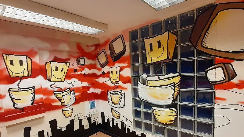 Damian Tab mural created as part of the Pop-Up Museum Tel Aviv #3