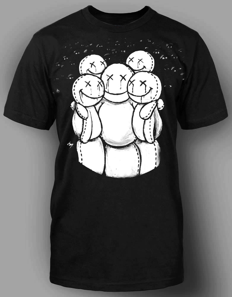 Damian Tab t-shirt Family design featuring multiple seed characters wearable art print