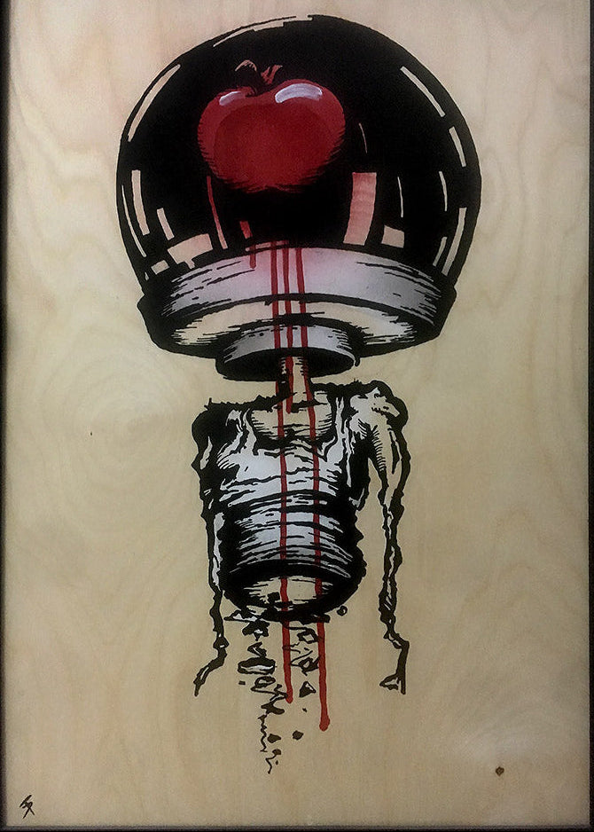 Stencil artworks by Damian Tab presented at the Bascula group exhibition in Tel Aviv