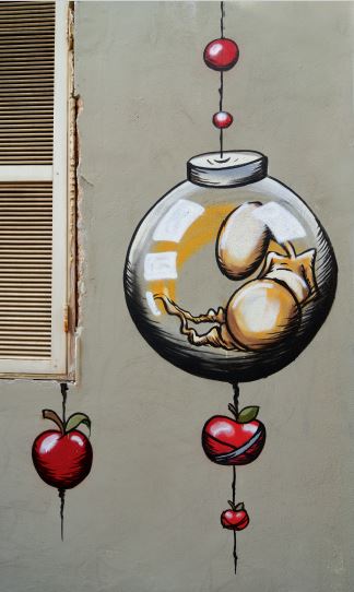 Damian Tab augmented reality artwork Spheres 2019 using Artab mobile app combining physical artwork with 3D digital layers