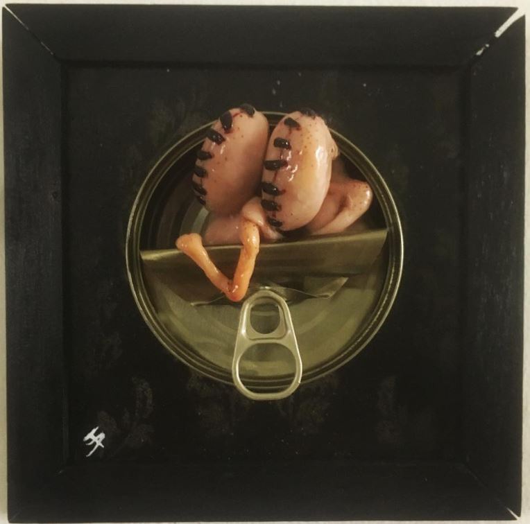Damian Tab artwork shown in the Agnes group exhibition at Levinsky Market Tel Aviv
