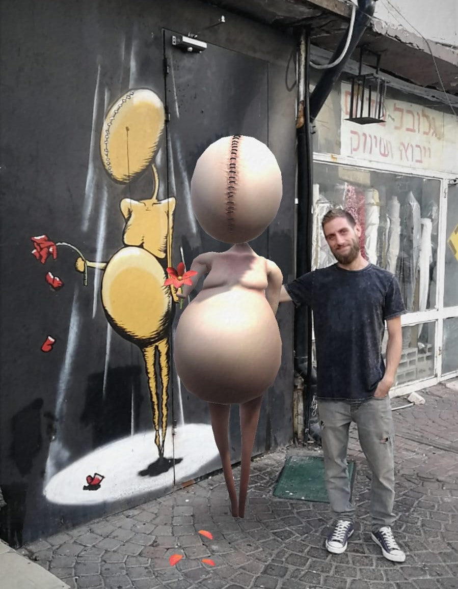 Damian Tab Artab augmented reality application showing interactive artwork sad story through mobile app